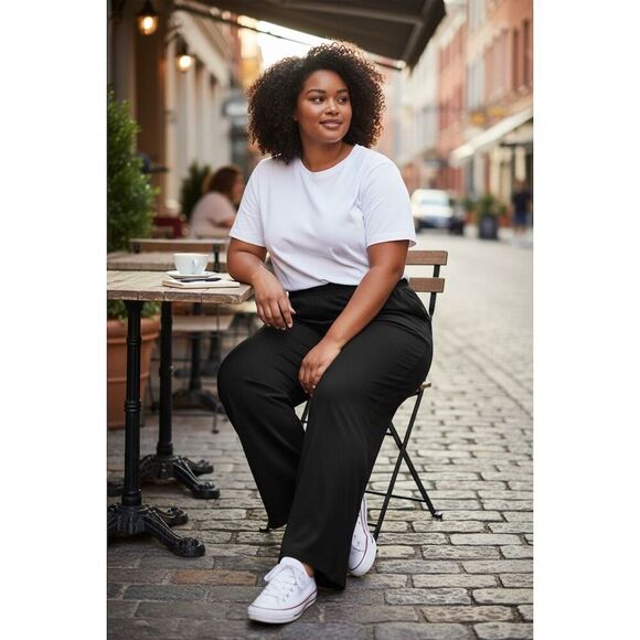 Hanes Pants - Hanes Women's 3XL Black EcoSmart Sweatpants Casual Relaxed Fit